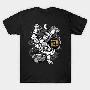 Hiphop Astronaut Binance BNB Coin To The Moon Crypto Token Cryptocurrency Wallet Birthday Gift For Men Women Kids T-Shirt